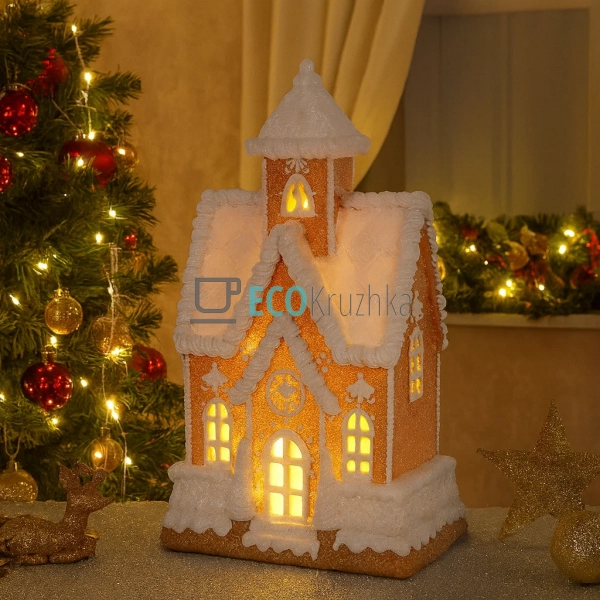 Декоративна фігура з LED підсвічуванням Пряничний будино ... Декоративна фігура з LED підсвічуванням Пряничний будино ...