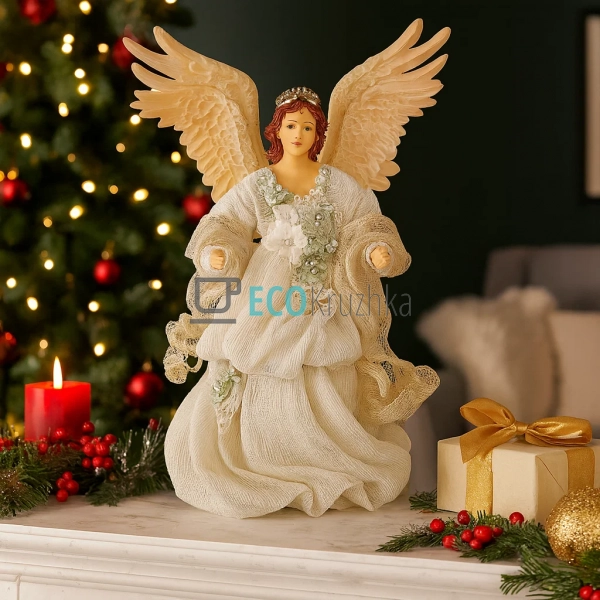 Декоративна фігура Різдвяний янгол 29 х 18 х 41 см (428- ...