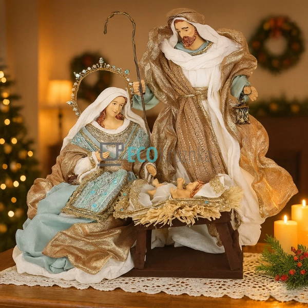 Різдвяний вертеп з 3 фігур на підставці 33 х 22 х 36 см ... Різдвяний вертеп з 3 фігур на підставці 33 х 22 х 36 см ...