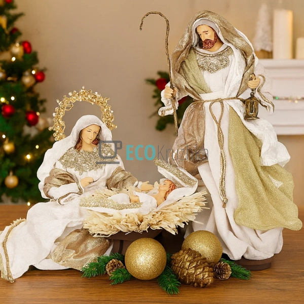Різдвяний вертеп з 3 фігур на підставці 42 х 25 х 38 см ... Різдвяний вертеп з 3 фігур на підставці 42 х 25 х 38 см ...