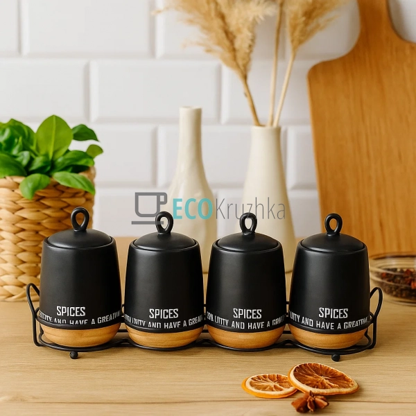 Набір 200 мл для спецій 5-ти предмений "Eco style" Maest ... Набір 200 мл для спецій 5-ти предмений "Eco style" Maest ...