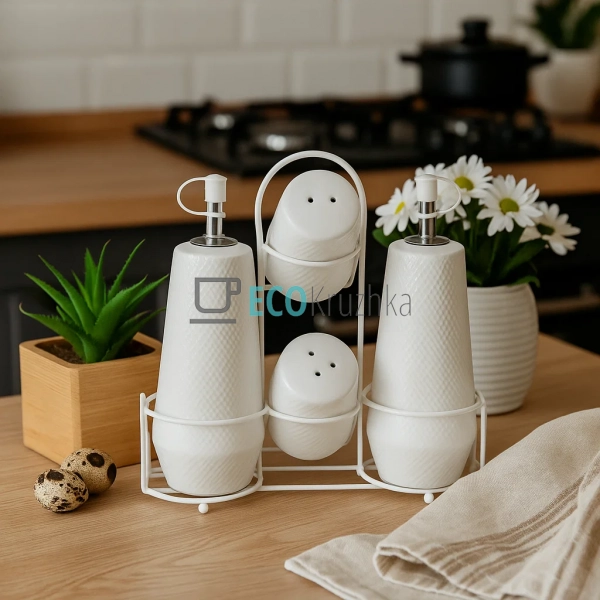 Набір для спецій 5-ти предмений "White" Maestro MR-20002 ...