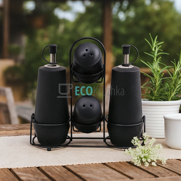 Набір для спецій 5-ти предмений "Black" Maestro MR-20001 ... Набір для спецій 5-ти предмений "Black" Maestro MR-20001 ...