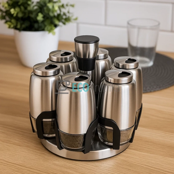 Набір для спецій на підставці 7 предмети Frico FRU-129 Набір для спецій на підставці 7 предмети Frico FRU-129