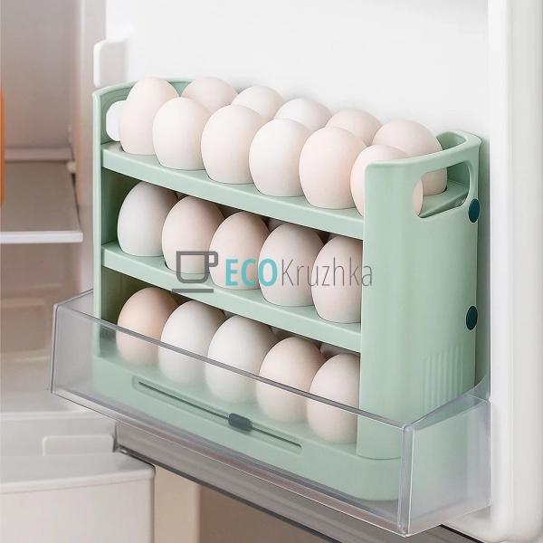 Органайзер для зберігання яєць на 30 шт Салатовий (APL60 ...