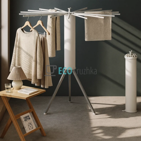 Складана переносна сушарка‑тринога 3 в 1 для білизни (JU ... Складана переносна сушарка‑тринога 3 в 1 для білизни (JU ...