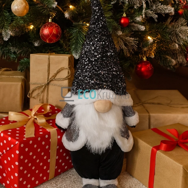 М’яка новорічна іграшка Гном 97 см чорний (877-022) М’яка новорічна іграшка Гном 97 см чорний (877-022)