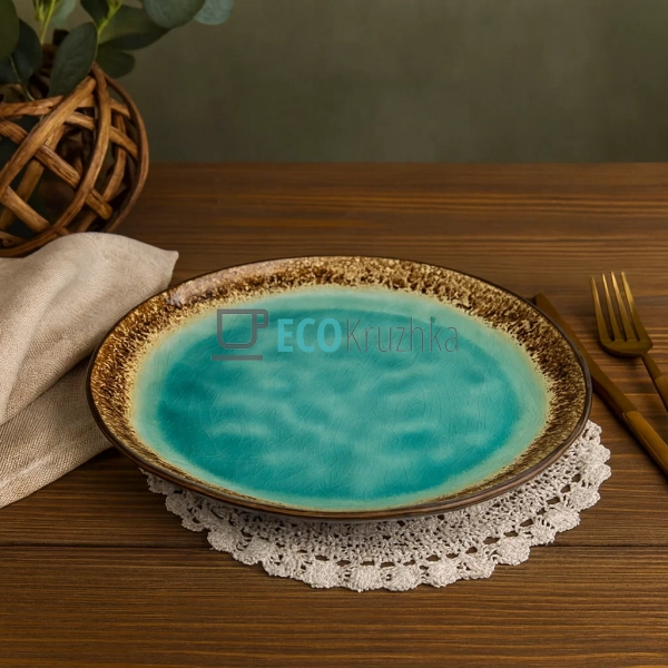 Тарілка 21 см Блакитна лагуна  JM1004RT