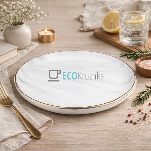 Тарілка десертна Ardesto Marmo, 19 см, біла, кераміка (A ... Тарілка десертна Ardesto Marmo, 19 см, біла, кераміка (A ...