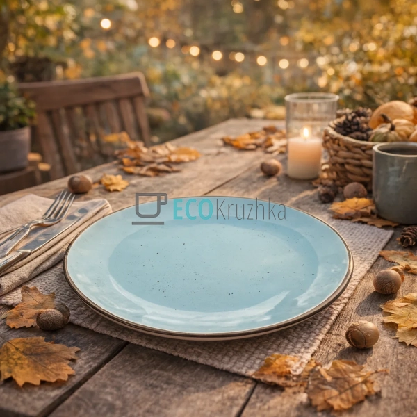 Тарілка обідня Ardesto Bagheria, 26 см, Misty blue, кера ...