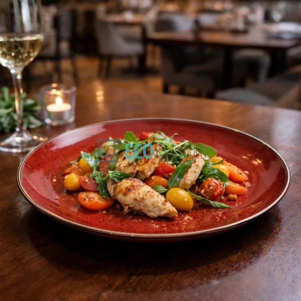 Тарілка обідня Ardesto Bagheria, 26 см, Sangria, керамік ...