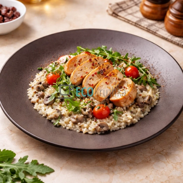 Тарілка обідня Ardesto Lucca, 26 см, Grey brown, керамік ...