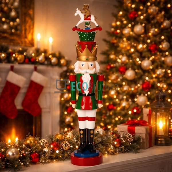 Новорічний Лускунчик 52 см зелений (837-142)