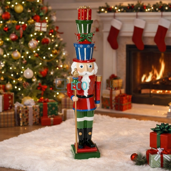 Новорічна фігура Лускунчик 52 см червоний (837-140)