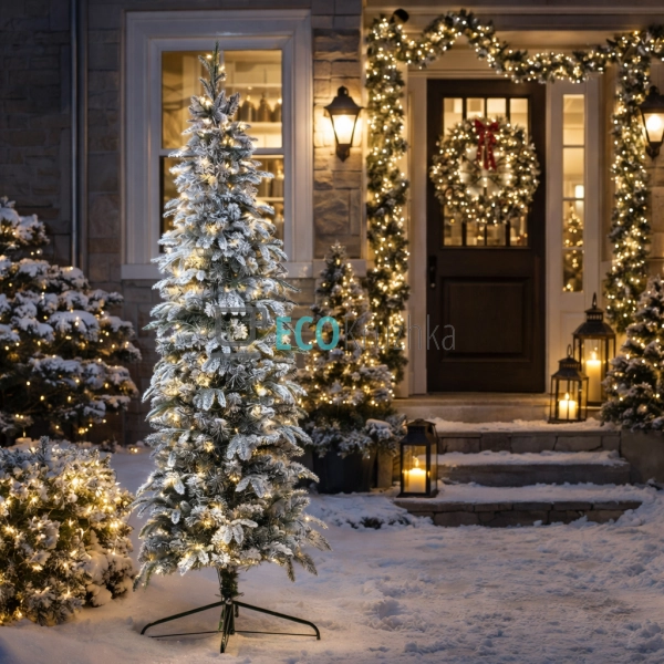 Штучна ялинка "Прима" 182 см, 781 гілка, 150 LED вогнів, тепле біле світло, класична новорічна ялинка 840-234
