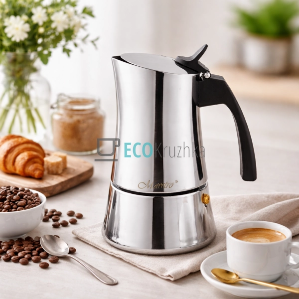 Гейзерна кавоварка 2 чашки 100 мл Maestro MR-1668-2 Гейзерна кавоварка 2 чашки 100 мл Maestro MR-1668-2