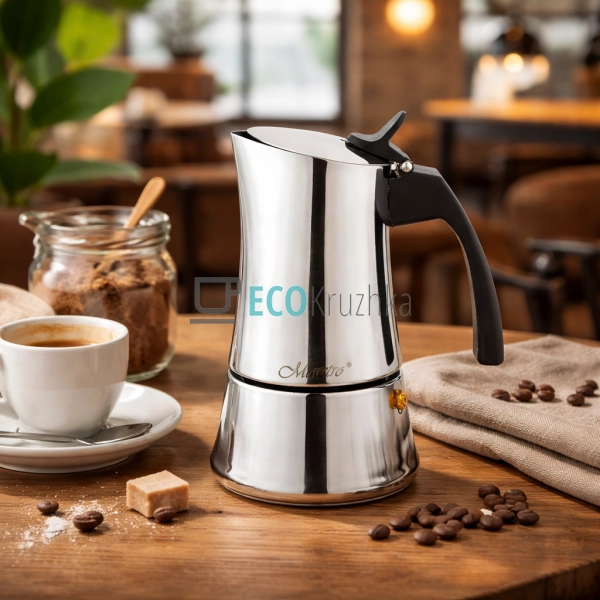 Гейзерна кавоварка 6 чашки 300 мл Maestro MR-1668-6 Гейзерна кавоварка 6 чашки 300 мл Maestro MR-1668-6