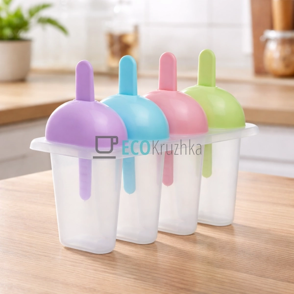 Форма 11см для морозива набір 4 шт Різнобарвні C39816 Форма 11см для морозива набір 4 шт Різнобарвні C39816