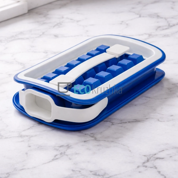 Форма для льоду силіконова на 18 кубиків Синя (18TR) Форма для льоду силіконова на 18 кубиків Синя (18TR)