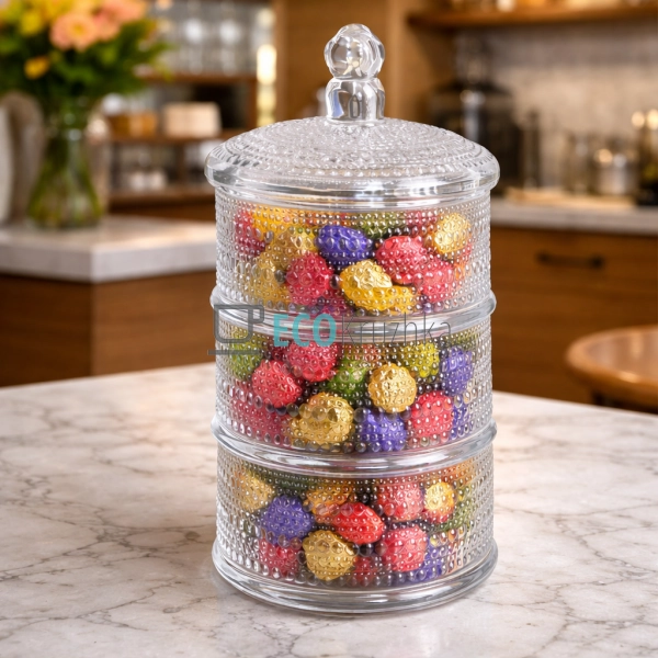 Цукерниця Ardesto Verbena, 12.5см, скло, прозорий (AR502 ...