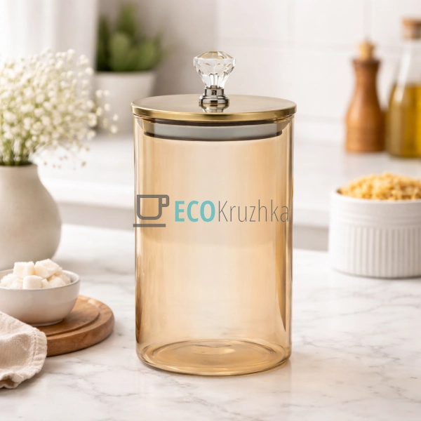 Ємність для сипких продуктів 950 мл Бурштин (777-12)