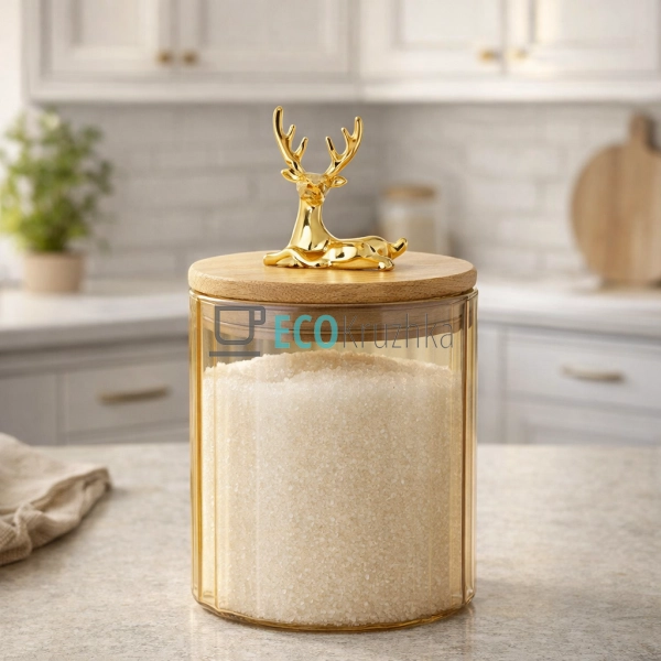 Ємність "Золотий олень" 9 х 10 см (102-646)