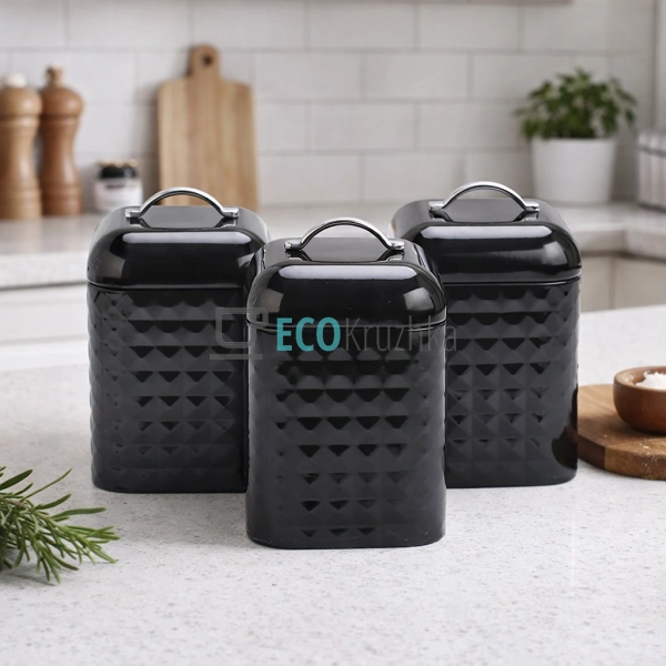 Набір Ємностей для Зберігання: Кава, Чай, Цукор - Трійка ...