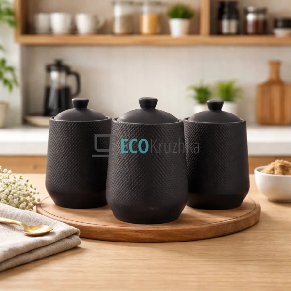 Набір для спецій з 3 предметів 750 мл "Black" Maestro MR ... Набір для спецій з 3 предметів 750 мл "Black" Maestro MR ...