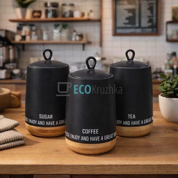 Набір для спецій 750 мл з 3 предметів "Eco style" Maestr ... Набір для спецій 750 мл з 3 предметів "Eco style" Maestr ...