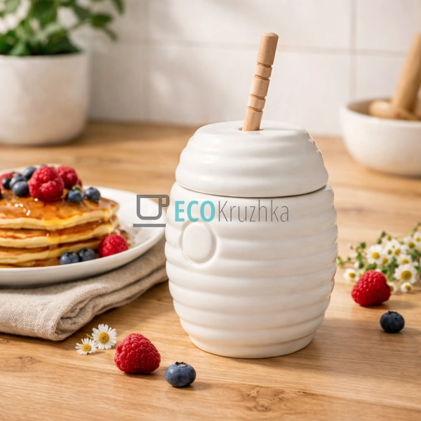 Банка для меду "Медовниця" із ложкою 250 мл PJ00911 Банка для меду "Медовниця" із ложкою 250 мл PJ00911