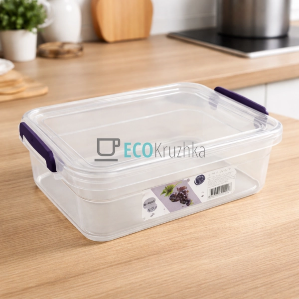 Контейнер харчовий із ручками та кришкою 2.5 л 17.8х25х9 ...