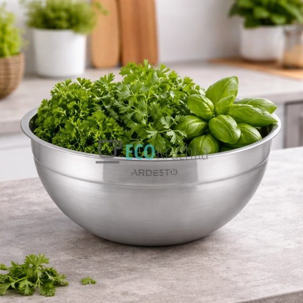 Миска Ardesto Gemini 24 см, нержавіюча сталь (AR1624SS)