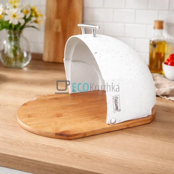 Хлібниця Maestro з деревяною основой та відкидной кришко ...