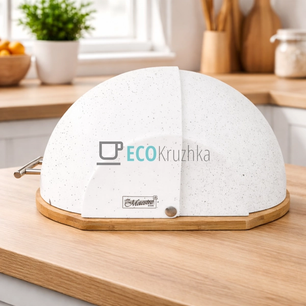 Хлібниця Maestro з деревяною основой та відкидной кришко ...