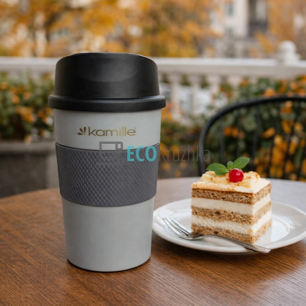 Термокружка Kamille 360 мл з Нержавіючої Сталі з TPR Вст ... Термокружка Kamille 360 мл з Нержавіючої Сталі з TPR Вст ...