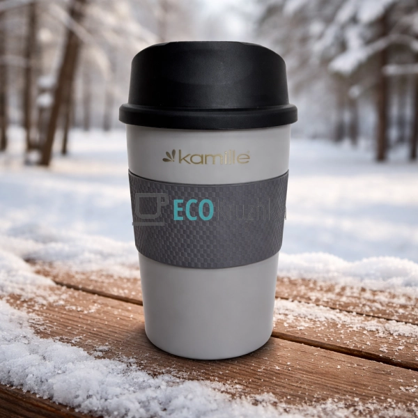 Термокружка Kamille 360 мл з Нержавіючої Сталі з TPR Вст ... Термокружка Kamille 360 мл з Нержавіючої Сталі з TPR Вст ...