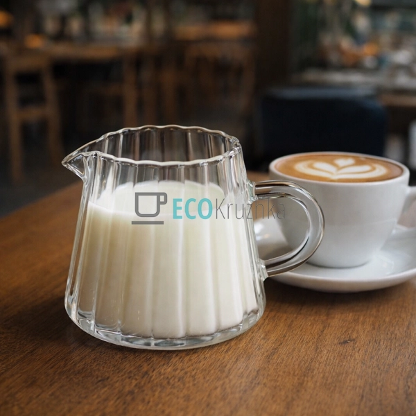 Молочник Ardesto, 200 мл, боросилікатне скло (AR2620C)