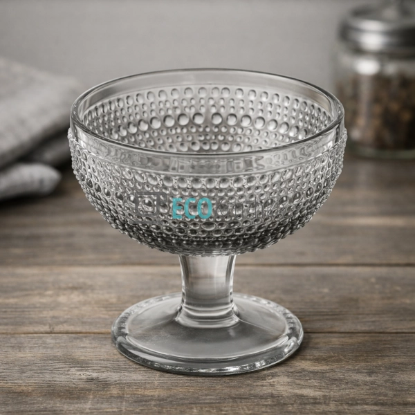 Креманка Ardesto Verbena, 12см, скло, сірий (AR5031)