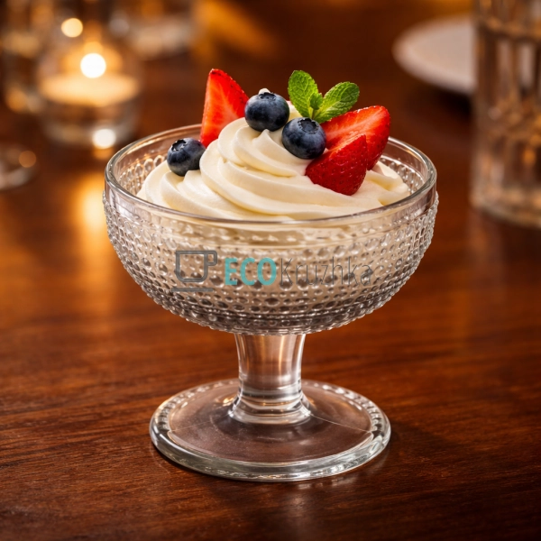 Креманка Ardesto Verbena, 12см, скло, сірий (AR5031)