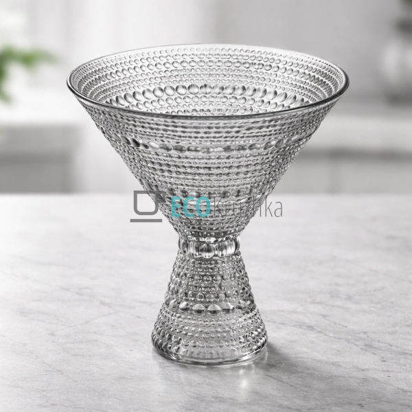 Креманка Ardesto Verbena, 12.8см, скло, сірий (AR5032)