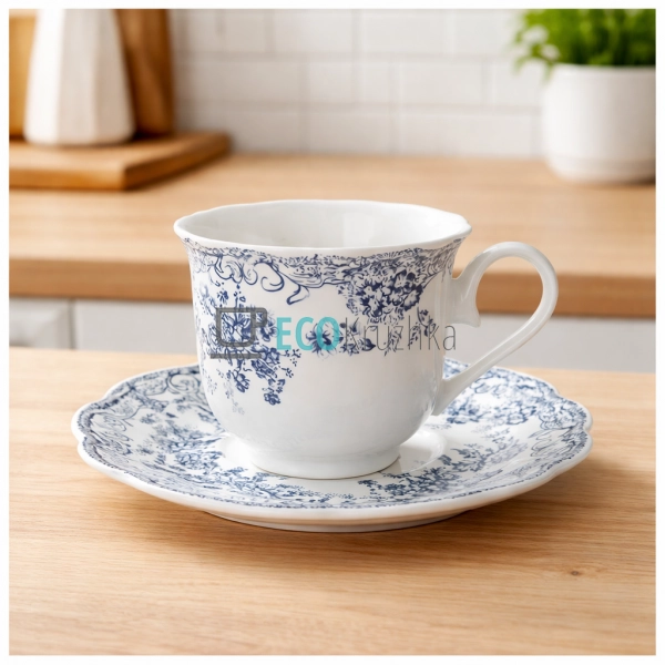 Порцелянова чашка з блюдцем  ...