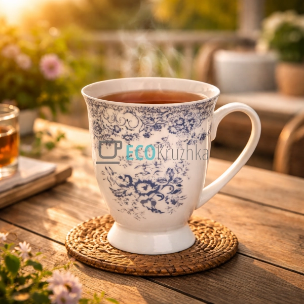 Порцелянова кружка для чаю 320 мл Англійська троянда (K1 ... Порцелянова кружка для чаю 320 мл Англійська троянда (K1 ...