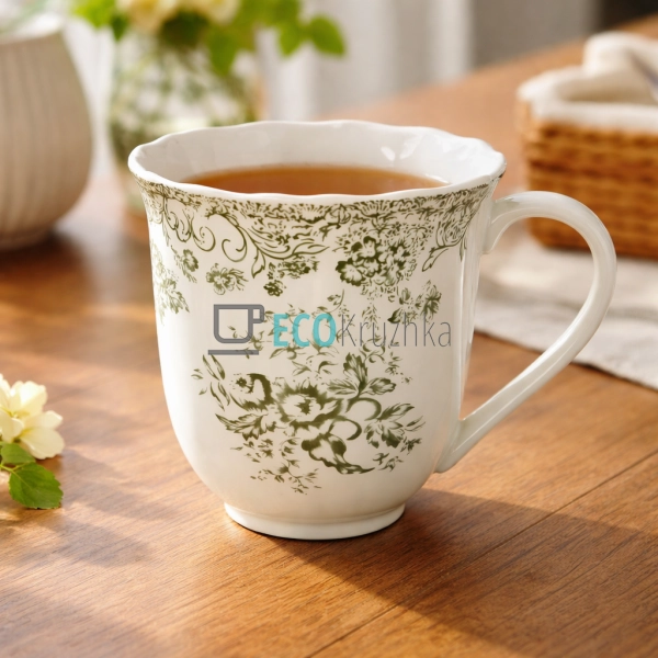 Порцелянова кружка для чаю та кави 350 мл Vintage Rose ( ...