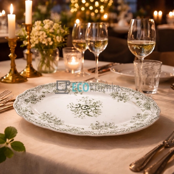 Порцелянове овальне блюдо для сервірування 36 см Vintage ...