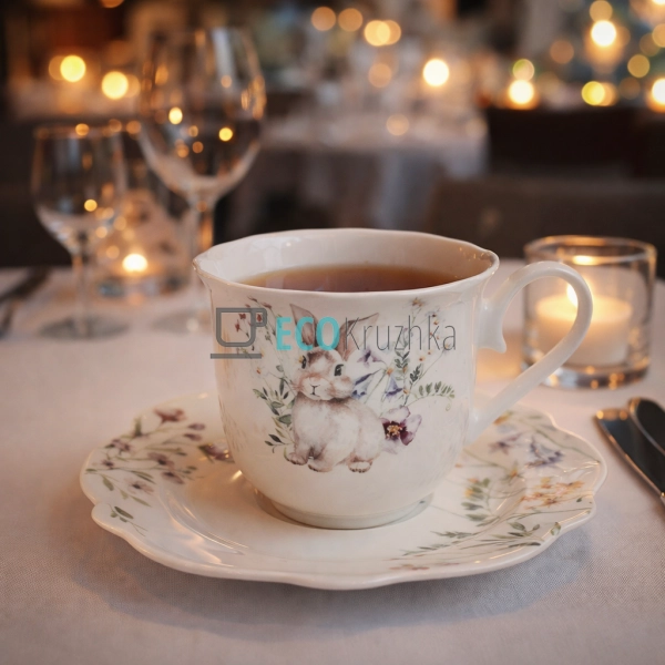 Набір порцелянових чашок з б ... Набір порцелянових чашок з б ...