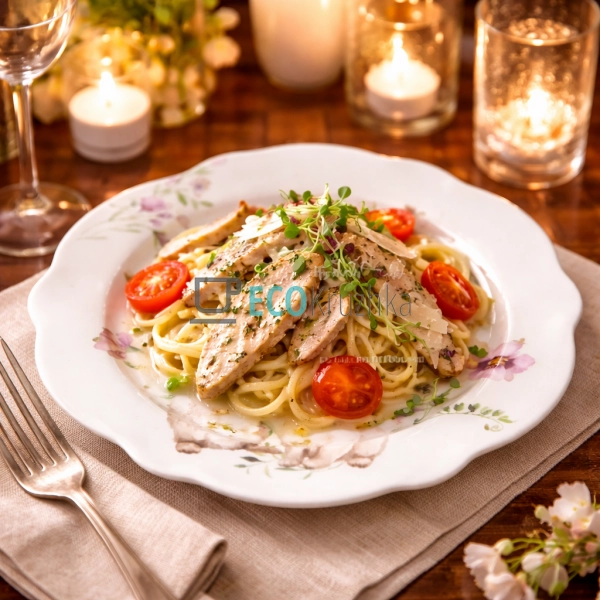 Порцелянова обідня тарілка "Весняна історія" Ø19 см (K08 ... Порцелянова обідня тарілка "Весняна історія" Ø19 см (K08 ...