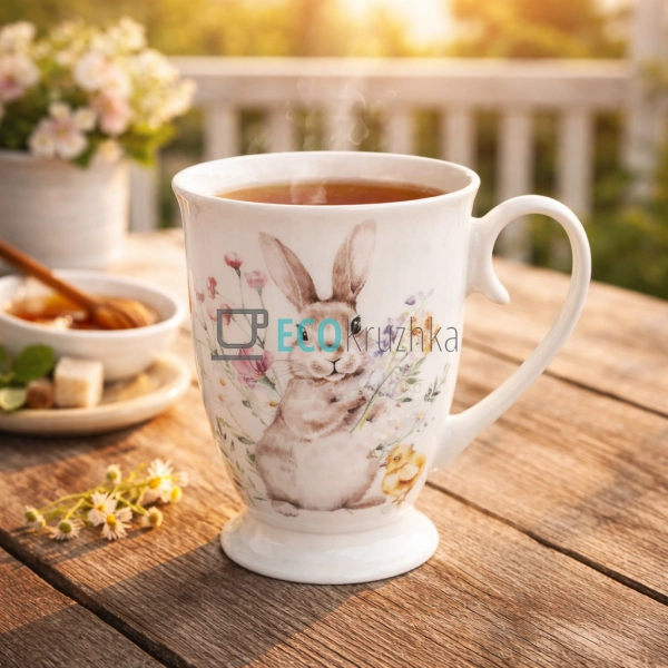 Набір Порцеляновий кухолів 2 шт "Весняна історія" 350 мл ...