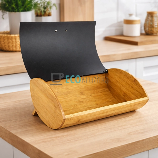 Хлібниця Bread Maestro 365х250х133 мм Чорна MR-1775-BLAC ...