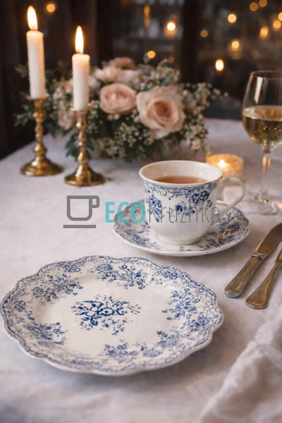 Порцелянова обідня тарілка Англійська троянда 27.6 см (K ...