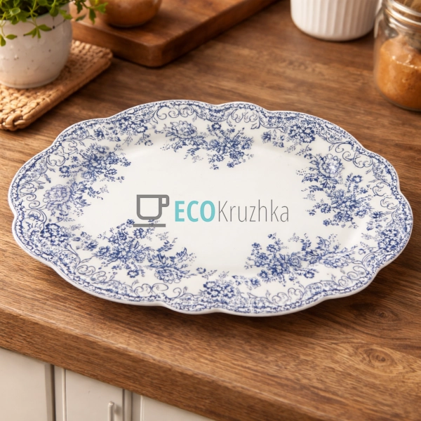 Порцелянове овальне блюдо 30.5 х 20.5 см Англійська троя ...